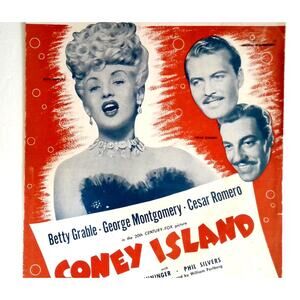 Take It From There Coney Island Sheet Music Betty Grable George Montgomery 1942